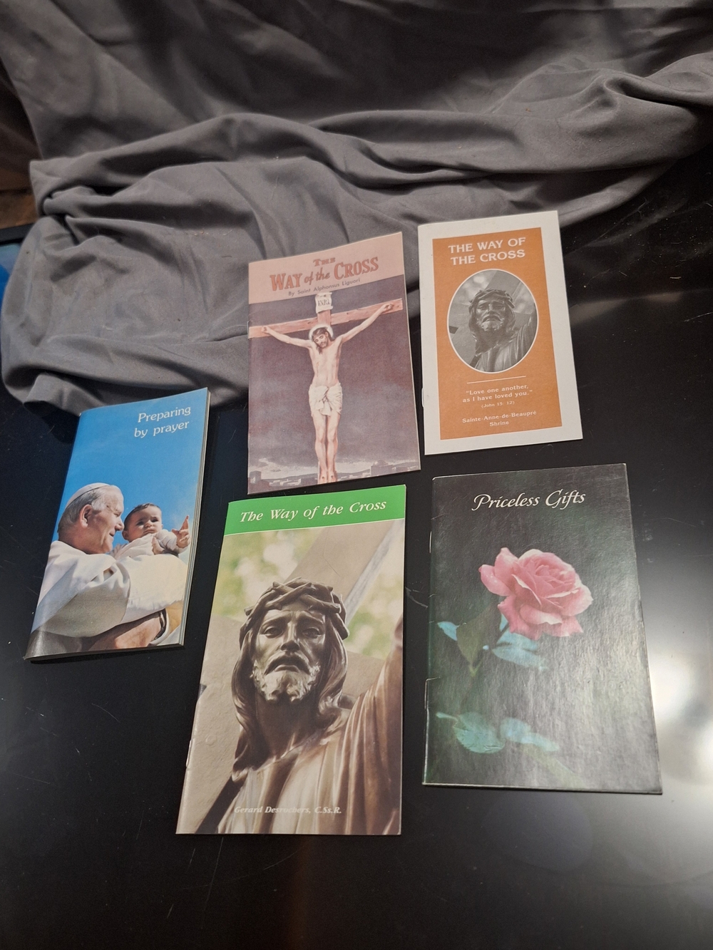 Vintage Catholic Prayer Booklet Bundle (Set of 5) - Way of the Cross &PapalVisit